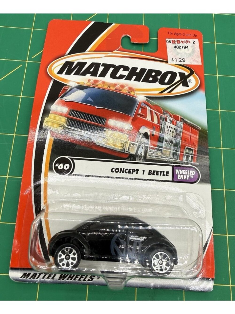 Vintage Matchbox VW Volkswagen Bug Beetle Concept Car Black Wheeled Envy READ!